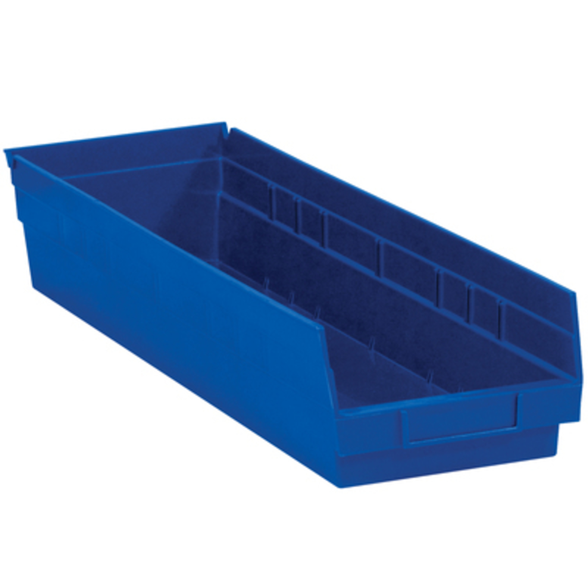 23 5/8 x 6 5/8 x 4in. Blue Plastic SBB 8/CS, Height 4 in, Width 6.625 in, Bins Included (qty.) 8 Model# BINPS122B
